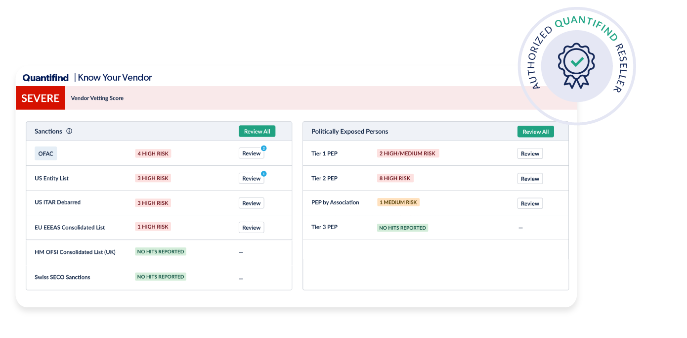 quantifind know your vendor